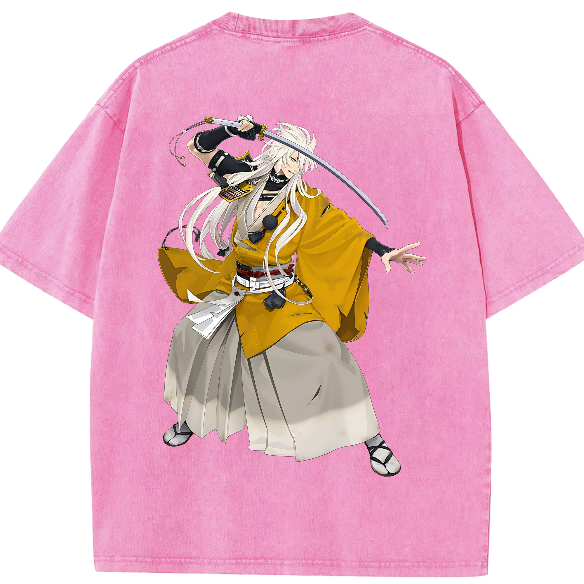 （画像用） 刀剣乱舞 Touken Ranbu 綿100% ヴィンテージ風 半袖Tシャツ（背面プリント）